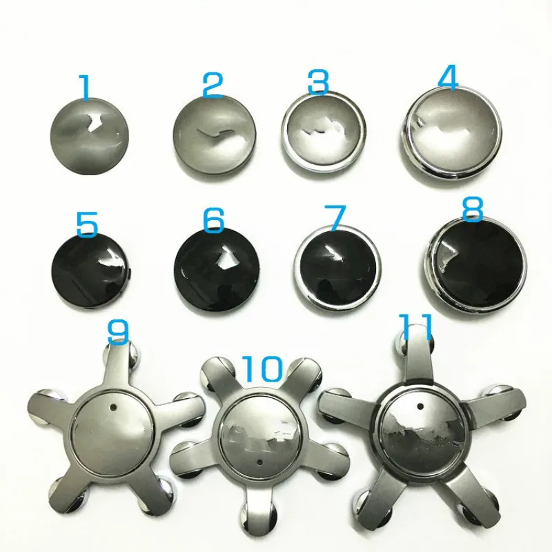 

7 Style Black and Grey Color Car Styling Wheel Center Hub Caps ABS Cover For Audi A1 A3 A4 A6 Q7