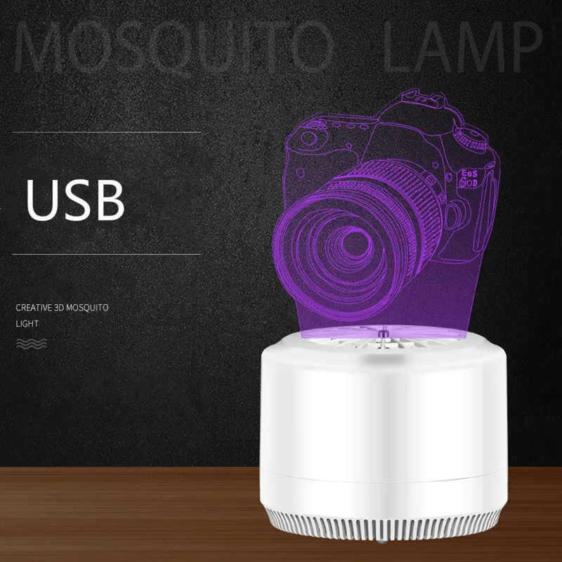

3D Creative led Mosquito Killer Shape Night Lamp Inhalation Air-dry DC5V USB Electronic Insect Light Mute Indoor Repellent Trap