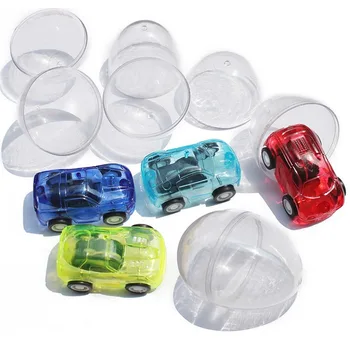 

1pc Pull Back Car Children Kids Babies Games Funny Plastic Toy Ball Surprise Egg Animal In Egg Balls Candy Box for Baby Gift New