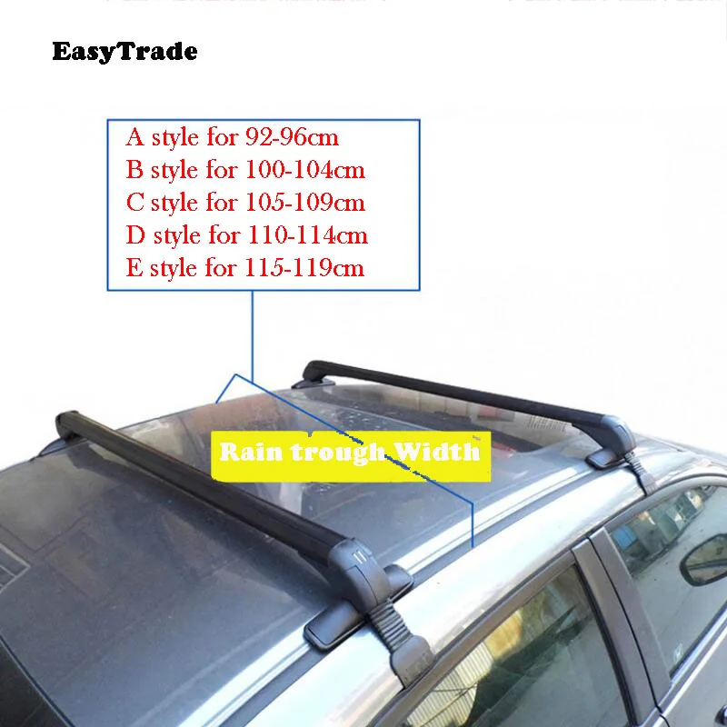 E style 115CM 2PSC автомобильный поперечный бар для Toyota Corolla аксессуары e120 Боковые стержни поперечные рельсы Топ багажник держатель для багажа на крышу - Цвет: E style 115CM