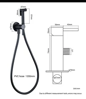 Bidet Sprayer ก๊อกน้ำร้อนและเย็นน้ำท่อห้องน้ำห้องครัว Smesiteli แปรงทองเหลืองมือถือติดผนังผสม 3