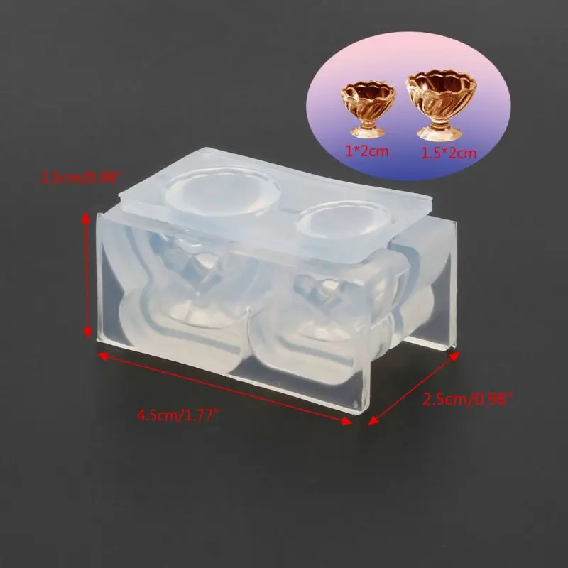 

83XC настоящий маленький 3D стеклянный Кубок, набор силиконовых формочек для смолы, инструменты для творчества