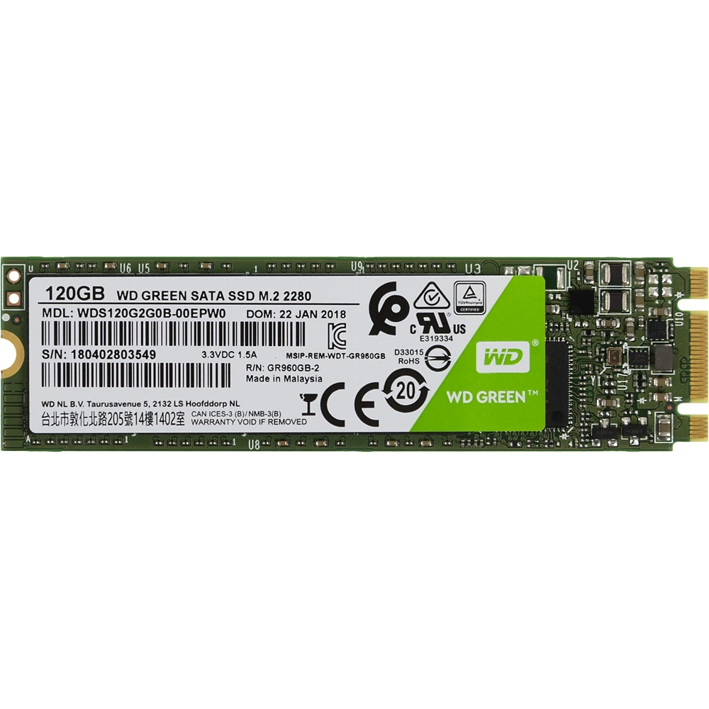 SSD накопитель WD Green WDS120G2G0B 120Гб