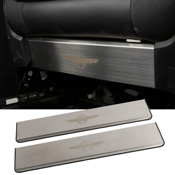 

Car Seat Back Anti-Kick Panel Trim Stickers Stainless Steel for Jeep Renegade 16-19 Compass 17-19 Car Accessories (Silver)