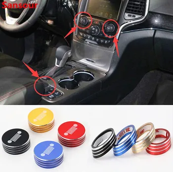 

Sansour Traction Control System 4WD Turn Speaker Switch Trim Kit Interior Moulding Aluminum For Jeep Grand Cherokee 2011+