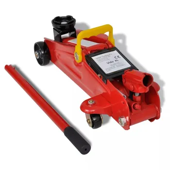 

VidaXL Car Lift Floor Jack Hydraulic Trolley Jack Automotive Lifter Trolley Jack Repair Tool 2 Ton Red Repair Tools Kit V3