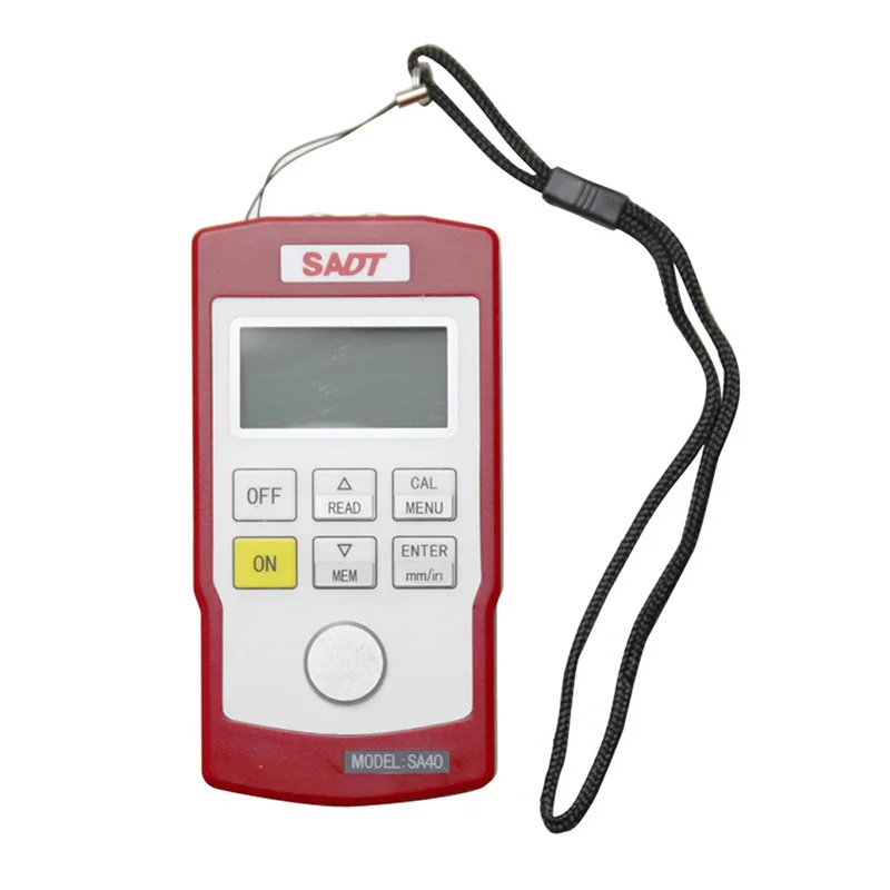 

SADT SA40 Ultrasonic Thickness Gauge Measuring Range 0.8 to 225.0mm 4 digits LCD with backlight Display circle 1 sec