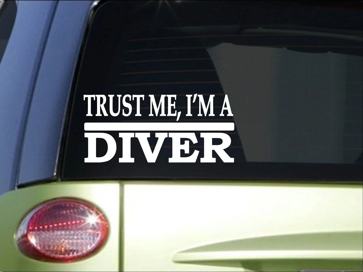 Trust me Diver 8 дюймов наклейка подводное снаряжение произвольный прыжок плавание наклейка на компьютер