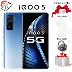 Оригинальный vivo iQOO 5 мобильный телефон 6,28 дюймов 120 Гц Частота обновления экрана 8G + 128G Snapdragon 865 Android 55W Dash зарядный смартфон