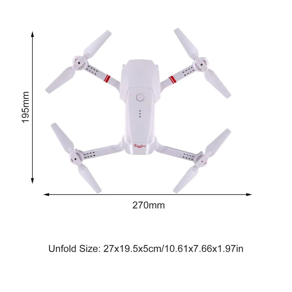 DJ 1 2 4 ГГц WIFI FPV складной Радиоуправляемый Дрон с широким углом обзора 2.0MP HD камера