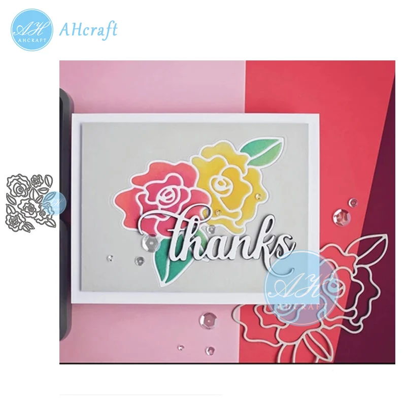 

AHcraft Flowers set Metal Cutting Dies Scrapbook paper craft knife mould blade punch stencils 2019 die cut