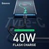 Baseus Quick Charging Data USB Cable Type C Flash charger Cable 5A For Huawei for Xiaomi 1m 40W QC3.0 Fast Charging Wire Cord ► Photo 2/6