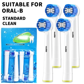 

Replacement Brush Heads For Oral-B Electric Toothbrush 3D Excel/Vitality Precision Clean 4pc/Pack ToothBrush Heads