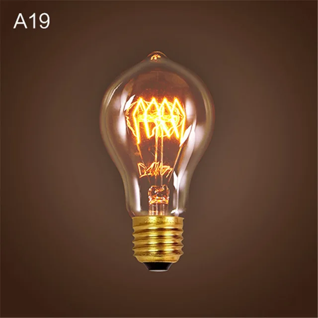 A19 Edison Light Креативный подвесной светильник с железной золотой клеткой E27, ретро промышленный подвесной светильник для ресторана, бара, кафе, магазина одежды, отеля - Цвет корпуса: A19 Edison Light