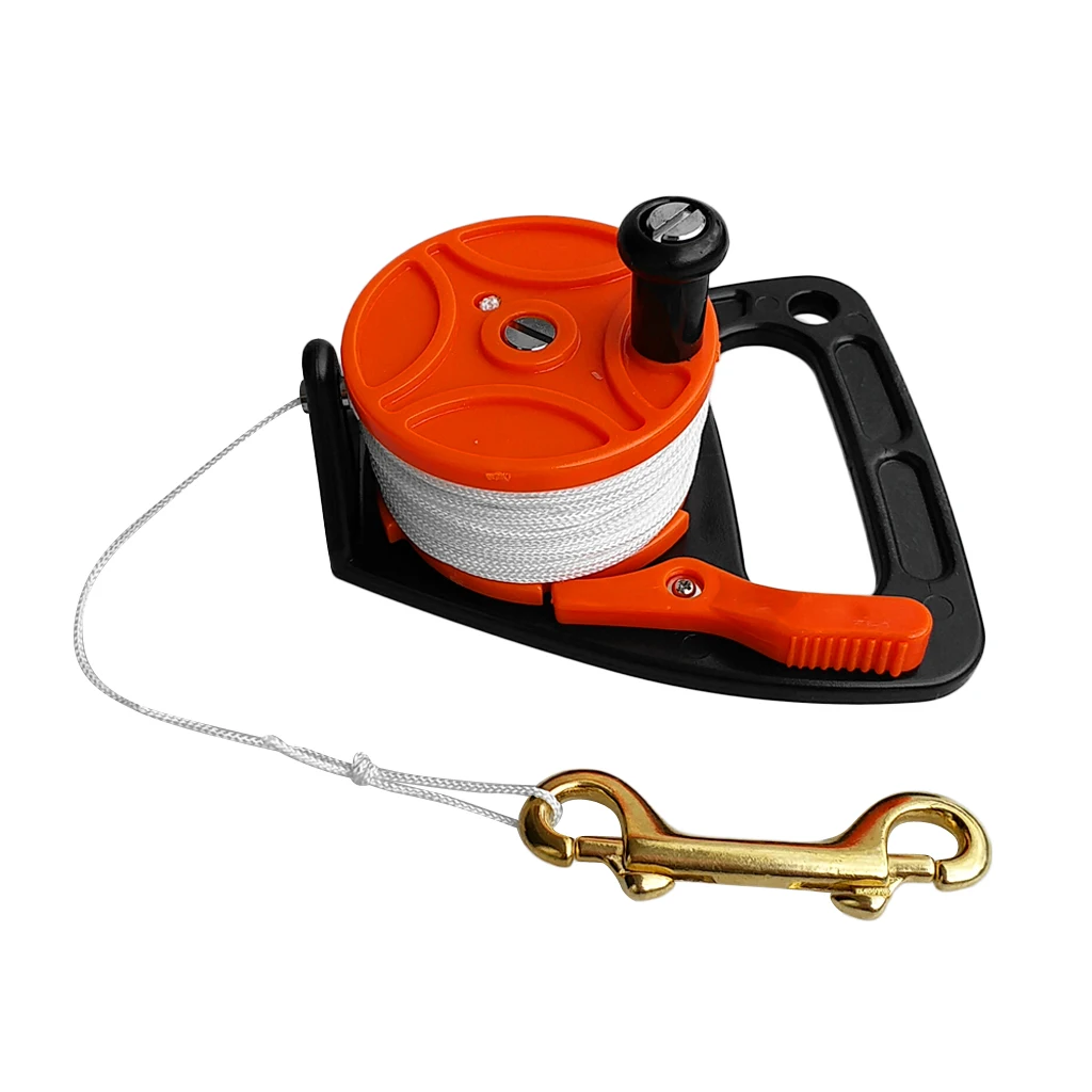 Multi Purpose SMB Scuba Dive Reel with Handle, Thumb Stopper, 46m Line, Bolt Clip - Various Colors