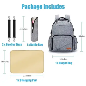 

Large Capacity USB Diaper Bag, Multifunction Baby Changing Bags Maternity Bag Mother Travel Backpacks bolsa maternidad
