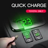 Promotion 12V Mini Usb Car Charger Digital Voltmeter Display 5V 4.2A Dual Perfect USB Car Charger With Cable Special For Toyota ► Photo 1/6