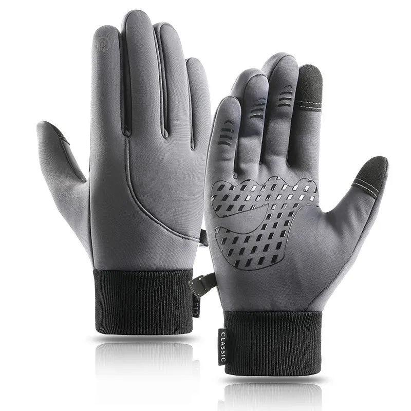 Waterproof Cycling Gloves Winter Touch Screen Outdoor Scooter for Riding Bike Motorcycle Ski Warm Polyester Full Finger | Спорт и