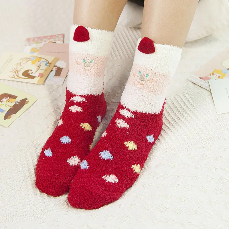 Lanshulan Women Winter Socks Canada-30 Degrees Below Zero Socks for Men Thicken Pile Socks Floor Christmas Warm