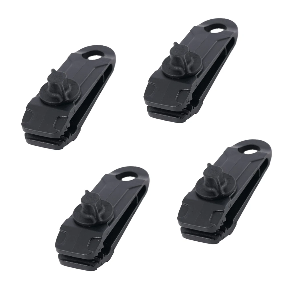 4 Pieces/ Set Heavy Duty Tarp Clips Tent Awning Clamp Car Boat Cover Tie Down Snap Outdoor Camping Guy Line Rope Tools