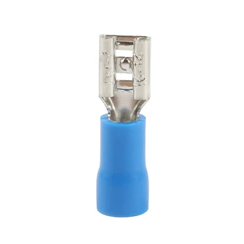 

1000pcs/bag FDD2-187 Blue Vinyl Female Insulated Electrical Crimp Terminal For 1.5-2.5mm2