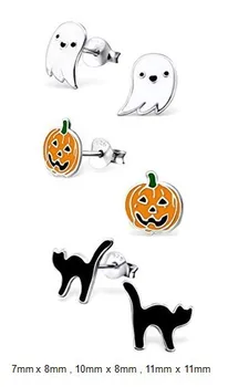 

Fashion Halloween Theme Ghost Pumpkin Black Cat Bat Series Ear Stud