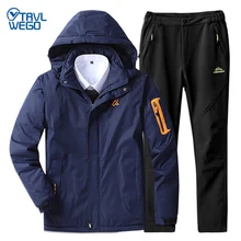 

TRVLWEGO Outdoor Suit Men's Windproof Waterproof Thermal Snowboard Snow Skiing Jacket And Pants Sets Winter Sports Clothes