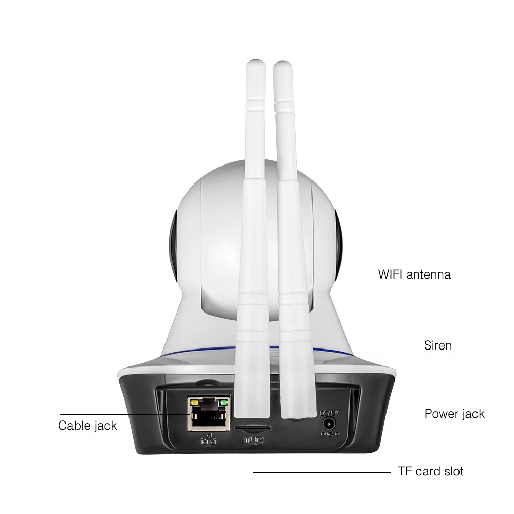 Двойная антенна Беспроводной WI-FI 720P HD камеры безопасности Камера домашнего видеонаблюдения P2P сети Камера Ночное видение для наблюдения за малышом