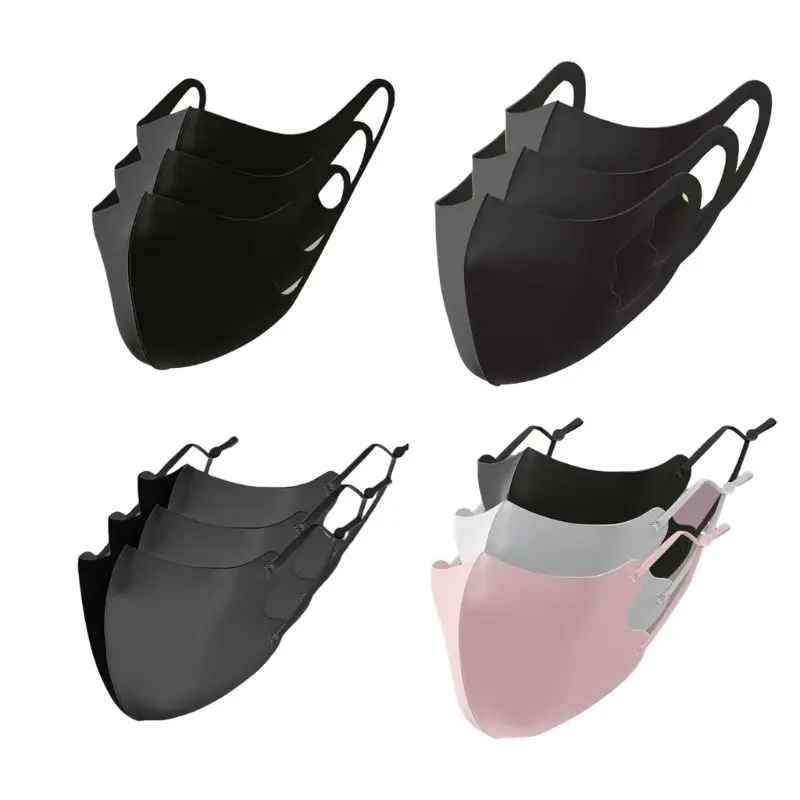 

Ice Silk Masks Washable Anti Dust Allergies Mask Travel Reusable Adjustable 649C