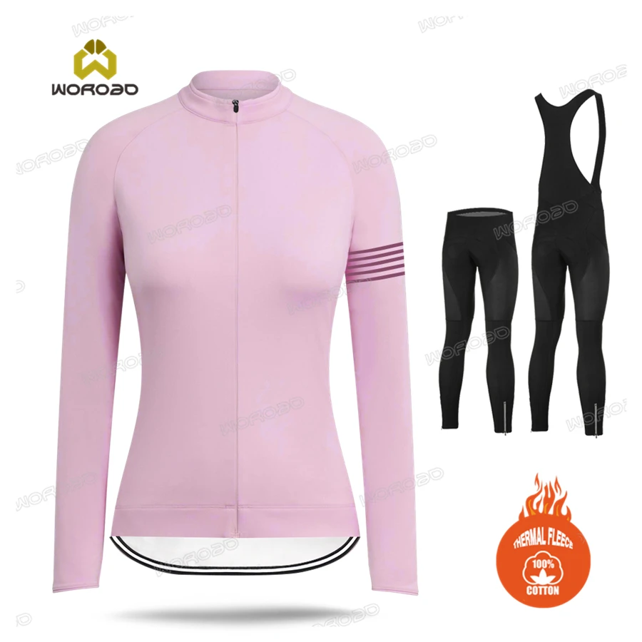 

Fashion Cycling Jersey Set Winter Women 2020 Bike Clothing Kit Female Bicycle Maillot Ladies Tops Bib Pants Suit Wear Skinsuit