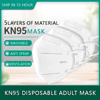 

10/20/50/100pcs Kn95 Protective Masks 5 Layers Filter Earloop Breathable Face Masks Personal Health Care KN95 Face Mouth Masks