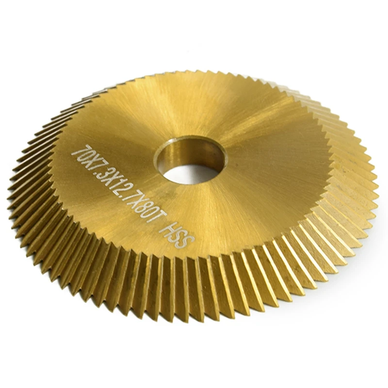 1 шт. машина для резки ключей с титановым покрытием 70X7.3X12.7Mm 80T Hss дубликат пила