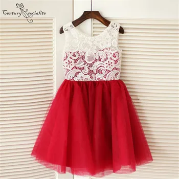 

Lace Flower Girl Dresses 2020 A-line O-Neck Button Back Floor Length First Communion Gowns Birthday Party Dresses Pageant Gowns