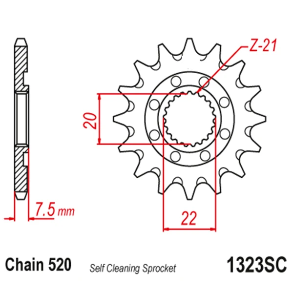 Для Honda Off Road CR125 CRF250 R CRF250R CRF250X 2004- 520 мотоциклетные передние звездочки шестерня