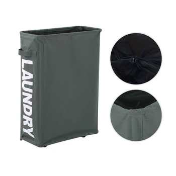 

New Organizer Box Corner Slim Foldable Oxford Cloth Laundry Basket Bin Mesh Drawstring Dirty Clothes Storage Hamper