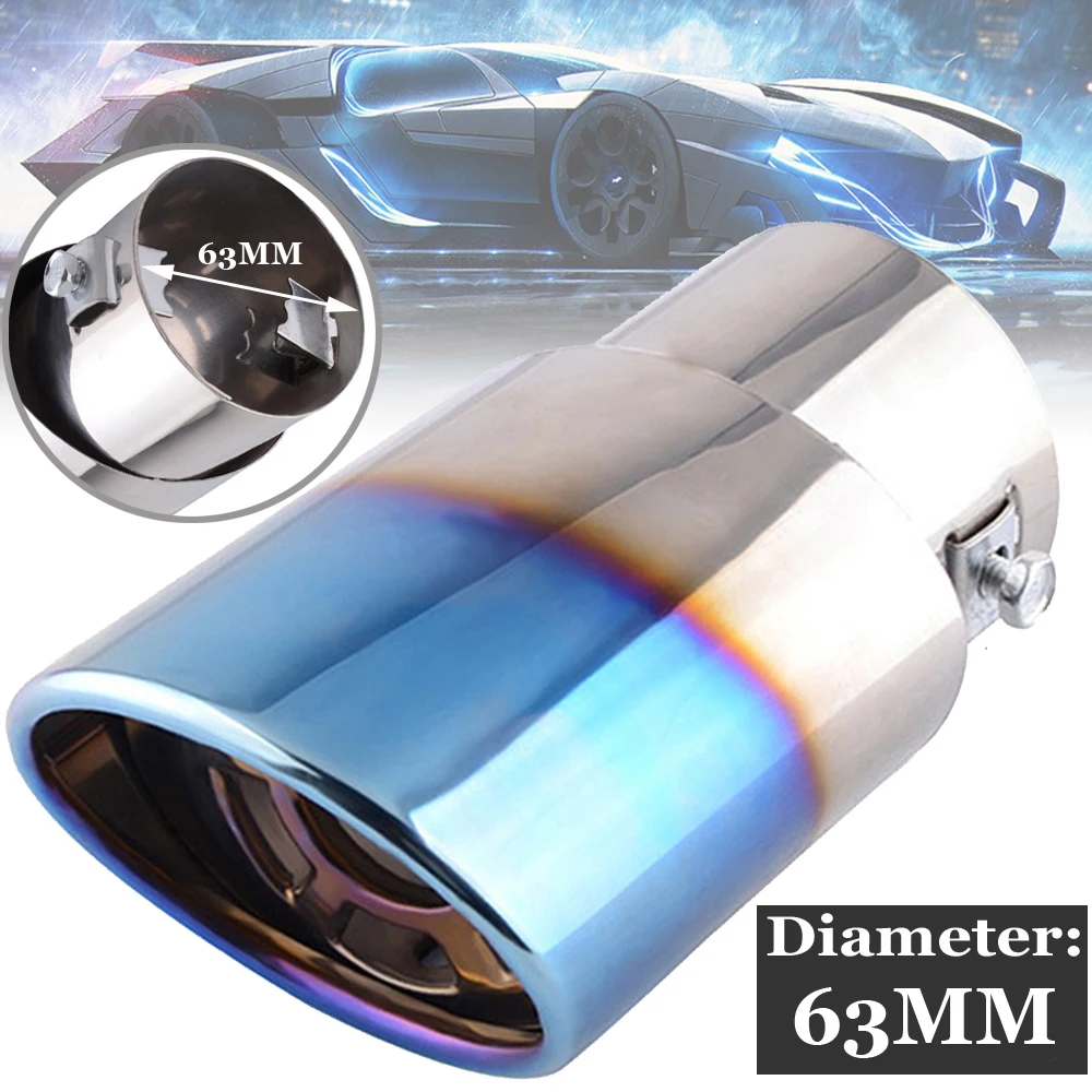 Универсальная овальная Автомобильная задняя выхлопная труба из нержавеющей