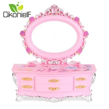 Розовая музыкальная шкатулка для девушек, музыкальное ювелирное изделие, чехол, розовая балерина, Алиса в стране чудес, музыкальная шкатулка, шкатулка для девочек, подарок