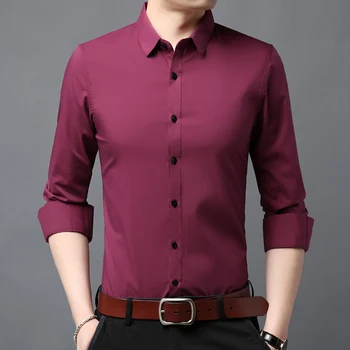 

2020 new spring autumn wild shirt men's long-sleeved trend business casual shirts 970