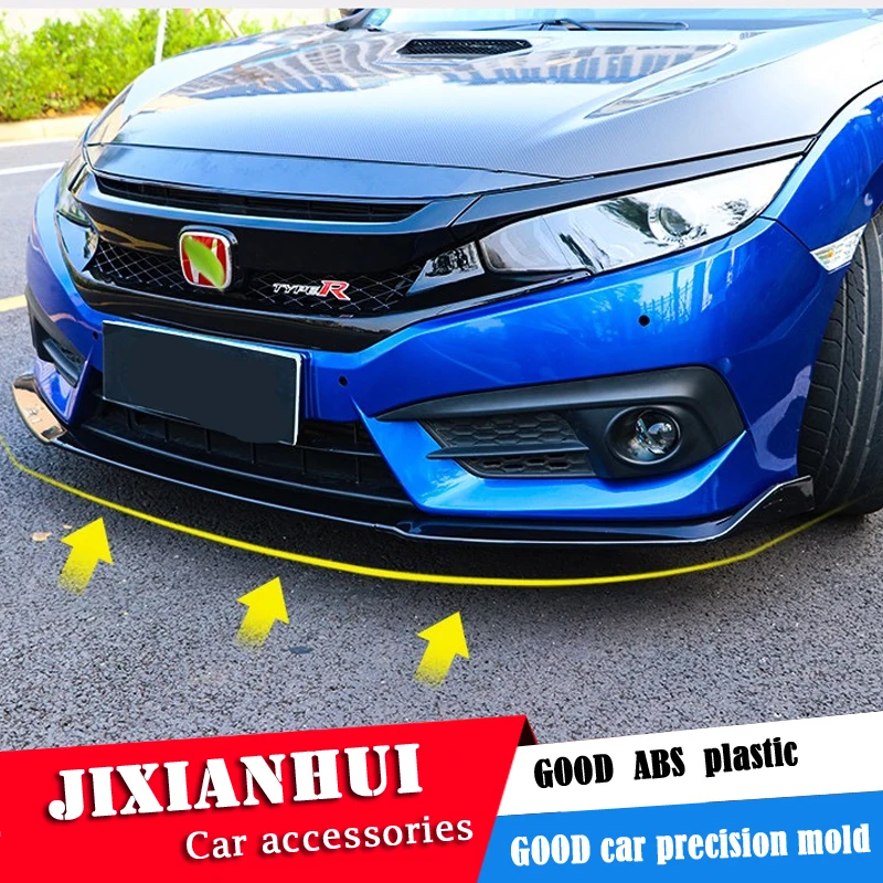 

For Honda Civic Body kit spoiler 2016-2018 For Civic SCK ABS Rear lip rear spoiler front Bumper Diffuser Bumpers Protector