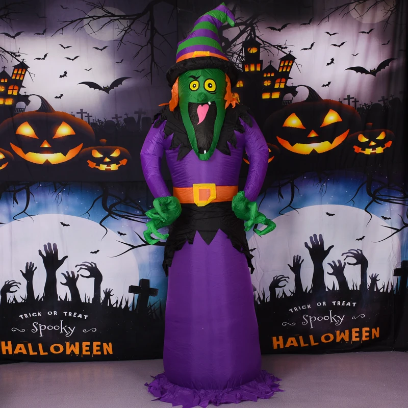 Halloween Horror Props Animated Specter Inflatable Witch Ghost Outdoor Bar Haunted House Prop Garden Party Decoration | Дом и сад