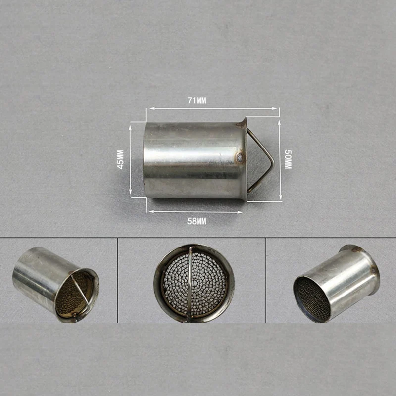 Универсальный 51 мм с плоским дном каталитический глушитель для мотоцикла глушитель выхлопной трубы Шум подавитель звука мото изменение
