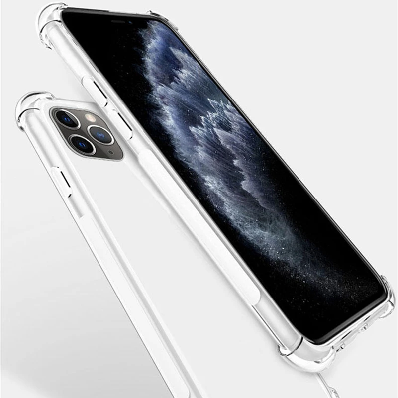 Чехол для iPhone 11 Pro Max чехол 6 7 8 Plus X XS прозрачный с усилением в четырех углах |