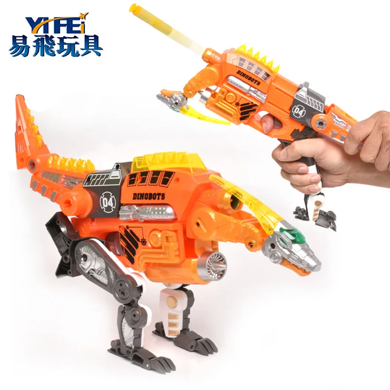 

Alloy Transformation Soft Bullet Gun Dinosaur Eva Shells Hit Children Toy Gun-Combination Educational Gift 378 Easy to Fly Toy