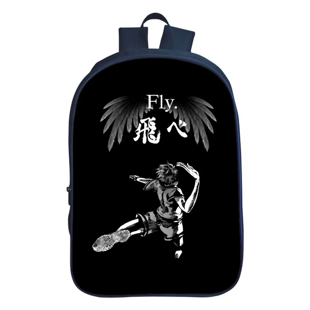 Hot Haikyuu Anime Backpack Boy School Bag Teenager Backpacks College Style Travel Double-layer Backpack