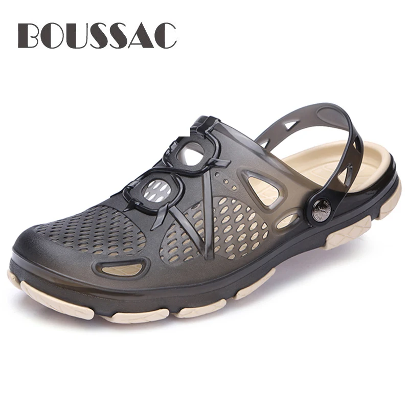 

BOUSSAC Summer New 2019 Shoes Men Beach Sandals Hollow Slippers Men Flip Flops Light Sandalias Outdoor Summer Chanclas