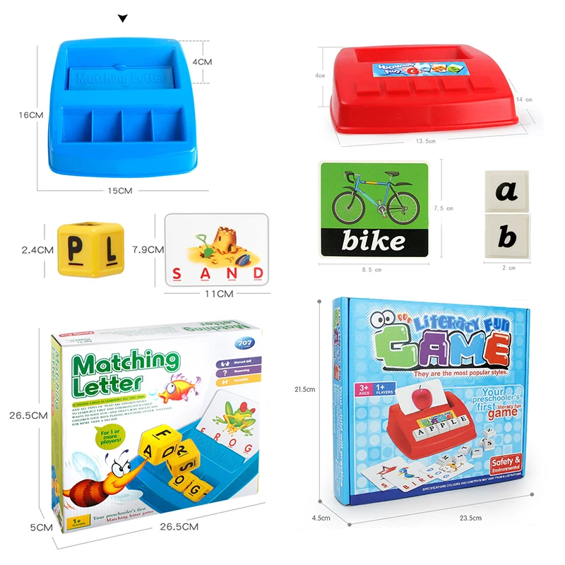 Kids Matching Letter Games Educational Toys Vocabulary Cards Spelling Words Mathematics Learning Early Education Language Toys 6