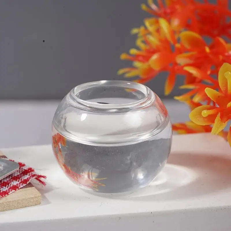 fish tank with dollhouse furniture