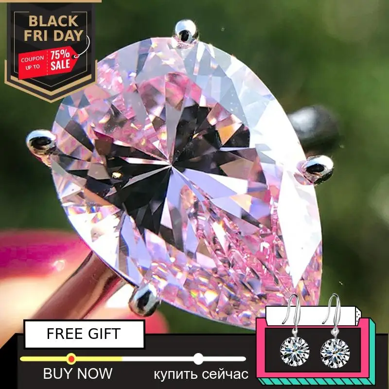 5 карат грушевидная огранка 14*10 мм S925 Серебряное кольцо SONA solitaire изящное кольцо Цитрин Сапфир Аметист Рубин цветной бриллиант