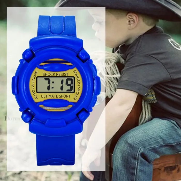 Легкие и прочные детские повседневные электронные часы детские силиконовые спортивные часы KS-shipping