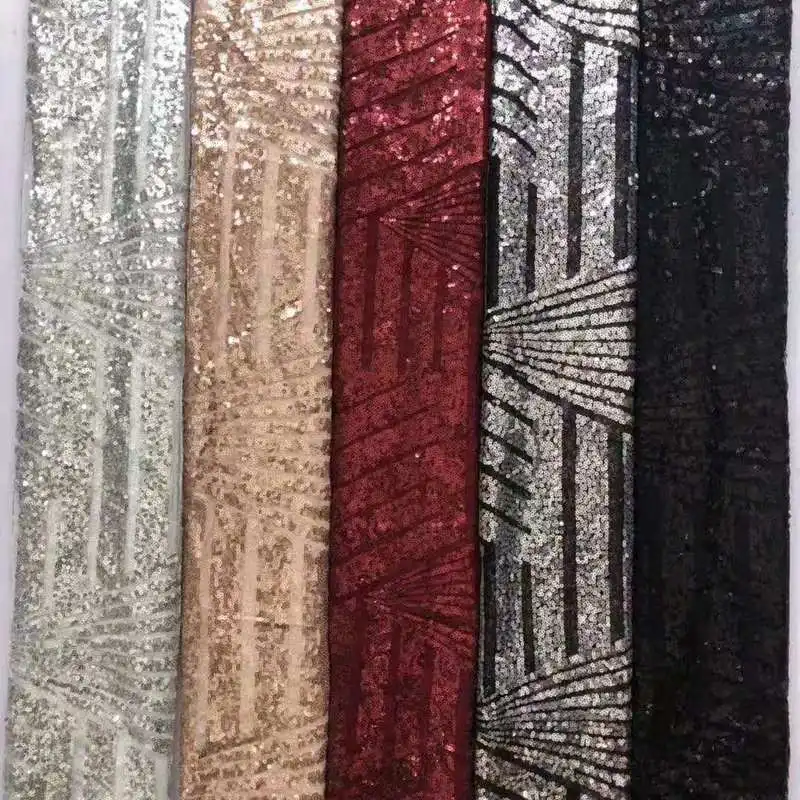 Width130CM модная вышивка блестками Kpop Тюль Ткань для дня рождения свадебное платье изготовление одежды DIY Декор материал